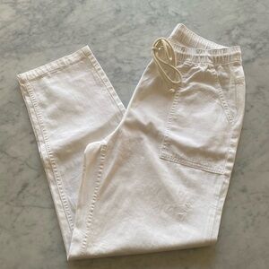 Aerie White Relaxed Drawstring Pants